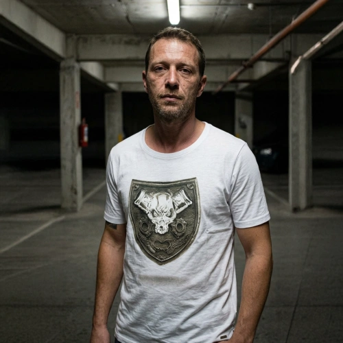 Korsan Apolet Bisiklet Yaka Erkek Beyaz Tişört