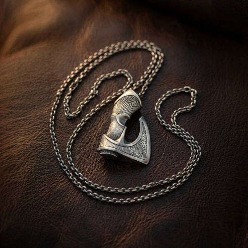 Custom Design Axe Silver Necklace