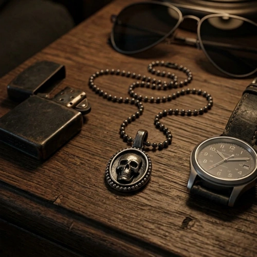 Kurukafa Stil Gümüş Kolye