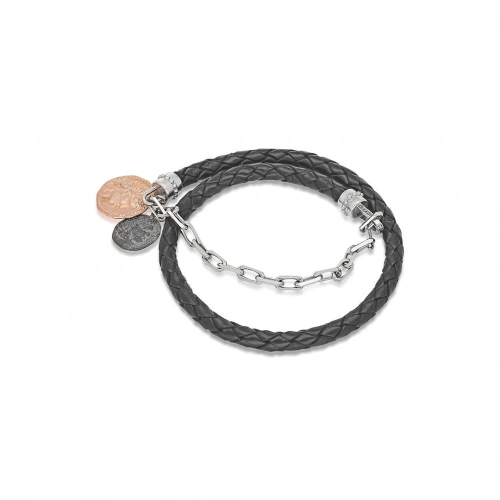 Markus Ve Herera Slalantılı Deri Bileklik