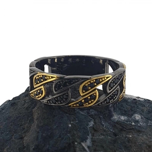 Zincir Form Taşlı Yüzük