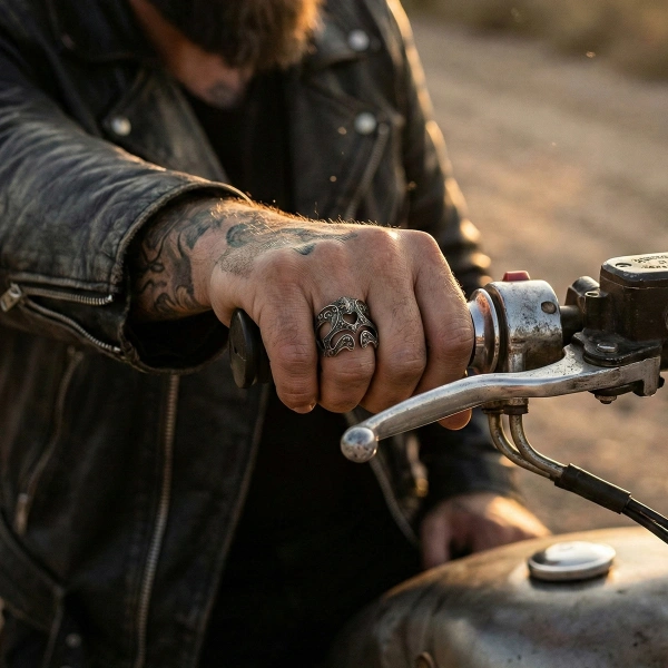 Love Warrior Unisex Silver Ring