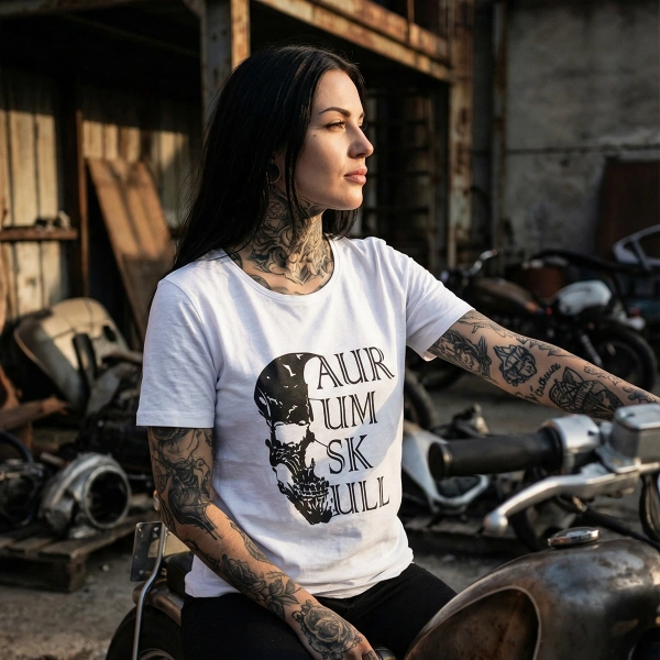 Skull Printed Crew Neck T-Shirt