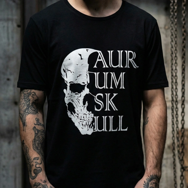 Skull Printed Crew Neck T-Shirt