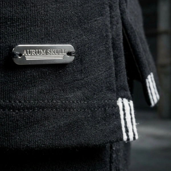 Dolunay Bereket Döngü Baskılı Bisiklet Yaka Erkek Siyah Tişört