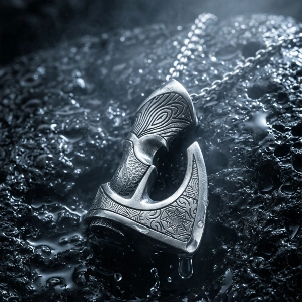 Özel Tasarım Balta Gümüş Kolye