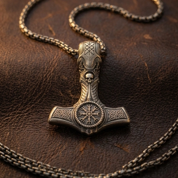 Viking Baltası Gümüş Kolye