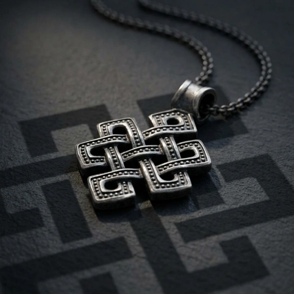 Shrivatsa Tılsım Gümüş Kolye