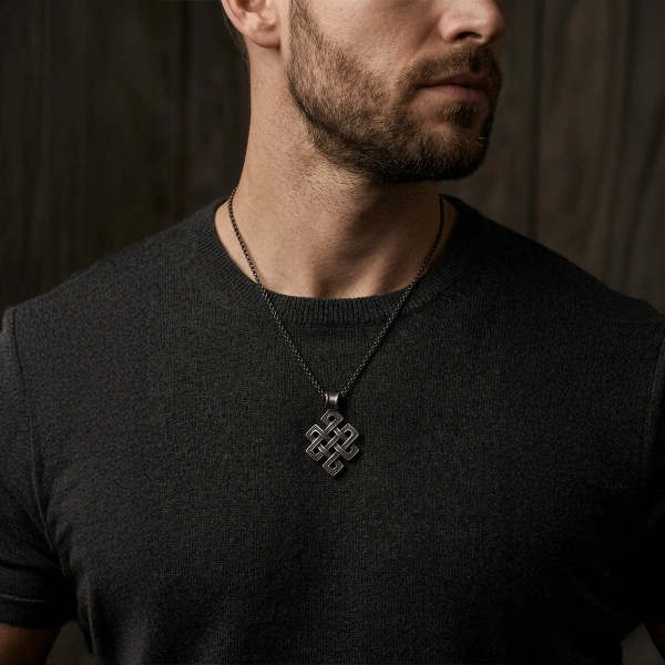 Shrivatsa Tılsım Gümüş Kolye