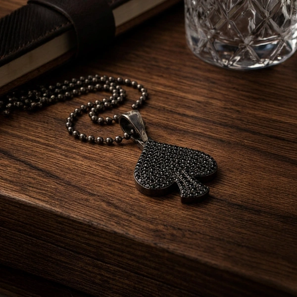 Markazit Taşlı Maça Kolye