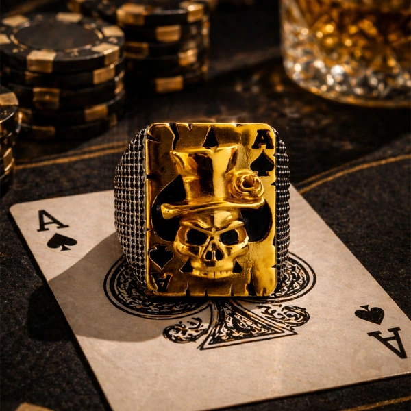 Maça Kralı Gümüş Yüzük