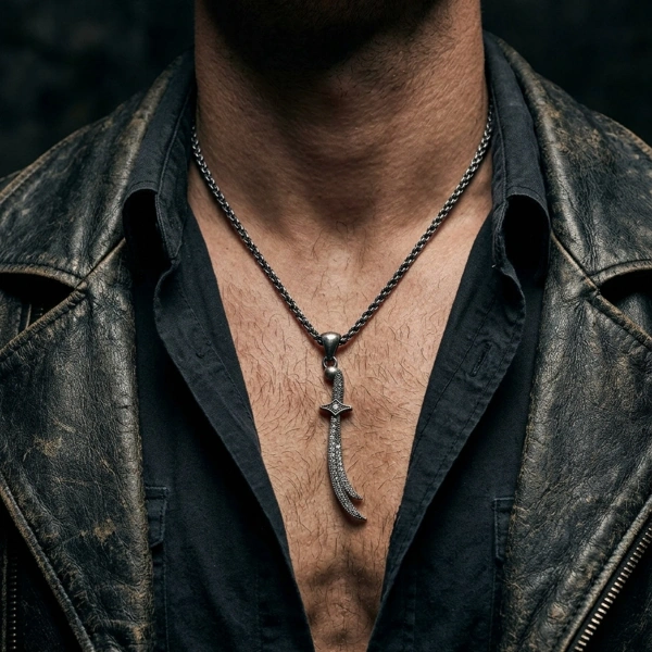 Dark Totem Kılıç Gümüş Kolye