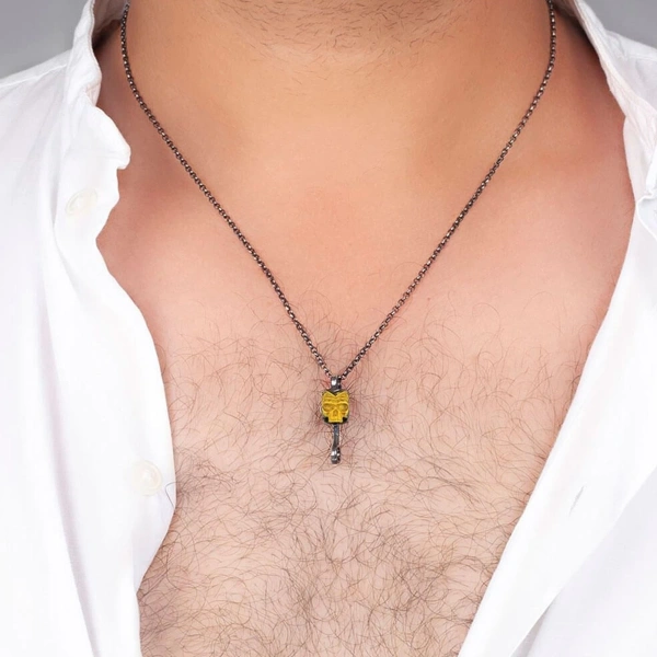 Altın Kaplama Kurukafa Gümüş Kolye