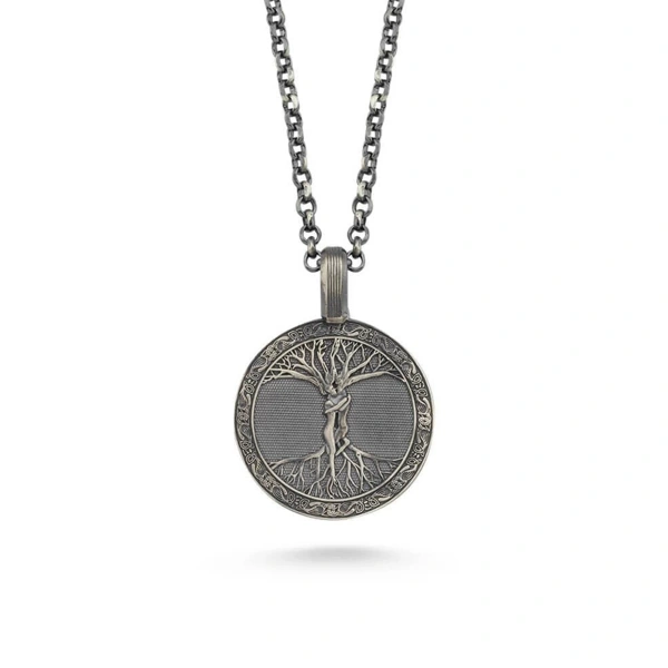 Aşk Çınarı Madalyon Gümüş Kolye