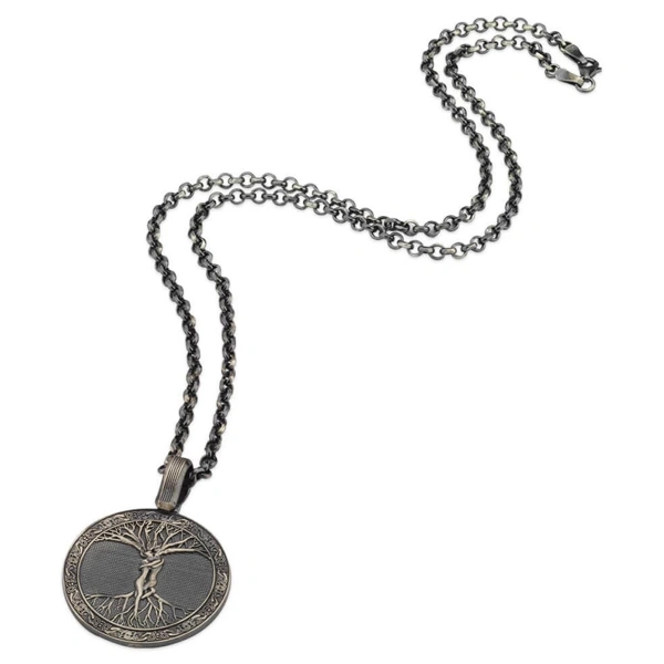 Aşk Çınarı Madalyon Gümüş Kolye