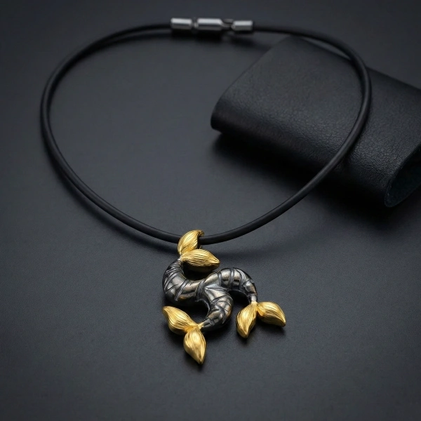 Çift Renk Kelt Balık Bolluk Bereket Kolye