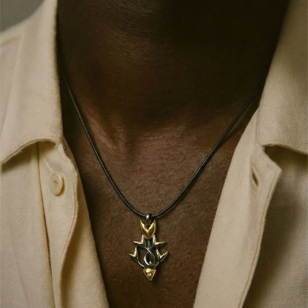 Çift Renk Sonsuz Aşk Sarmalı Balık Unisex Kolye