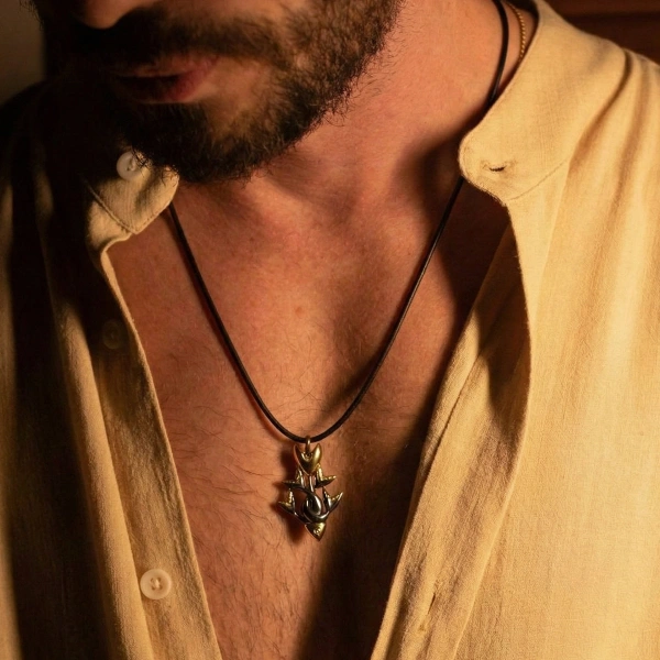 Çift Renk Sonsuz Aşk Sarmalı Balık Unisex Kolye