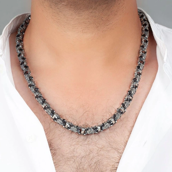 Çift Yönlü Örme Gümüş Kolye