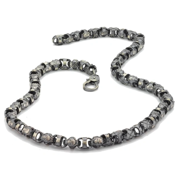 Çift Yönlü Örme Gümüş Kolye