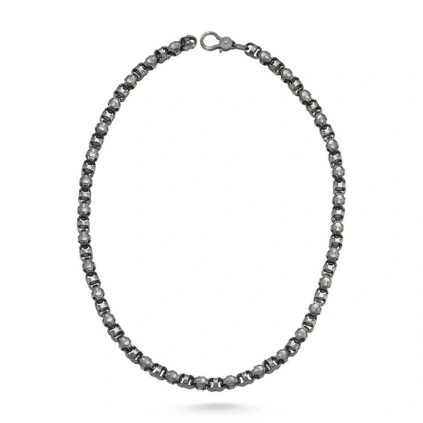 Çift Yönlü Örme Gümüş Kolye