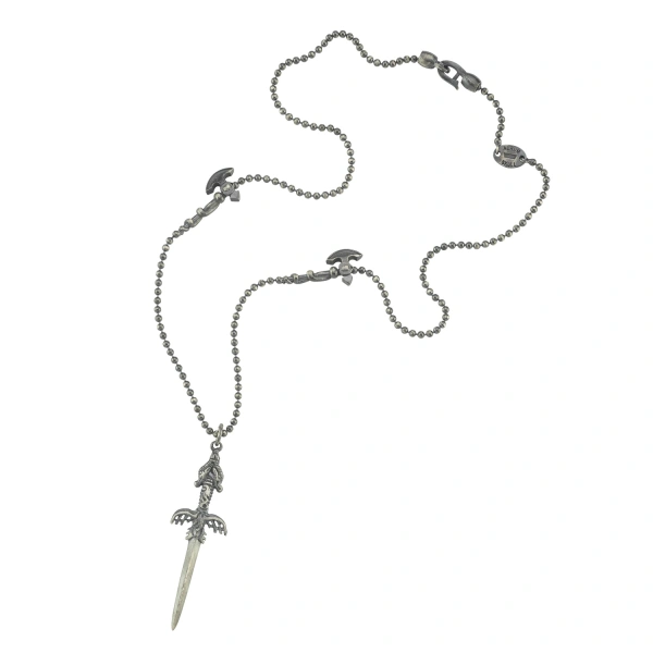 Dark Totem Şövalye Kılıcı Gümüş Kolye