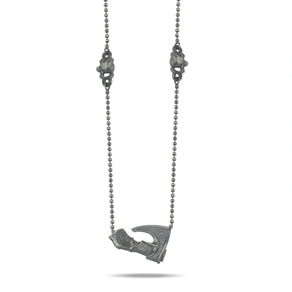 Dark Totem Viking Baltası Gümüş Kolye