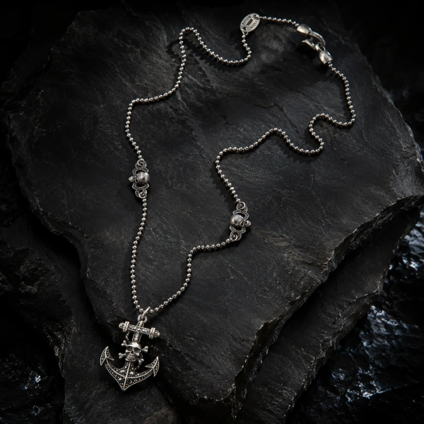 Dark Totem Viking Çapa Gümüş Kolye