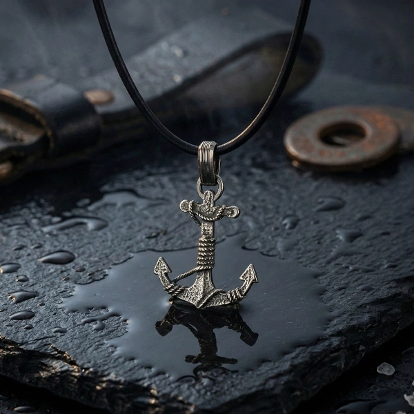 Doğal Derili Çapa Kolye