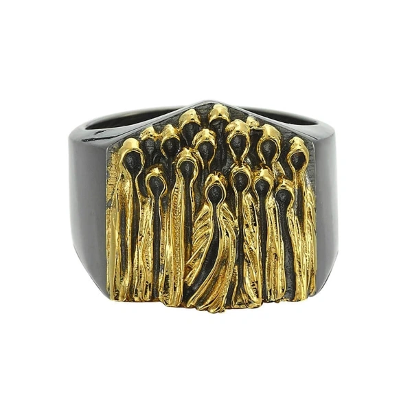 Hayalet Figürlü Metal Yüzük