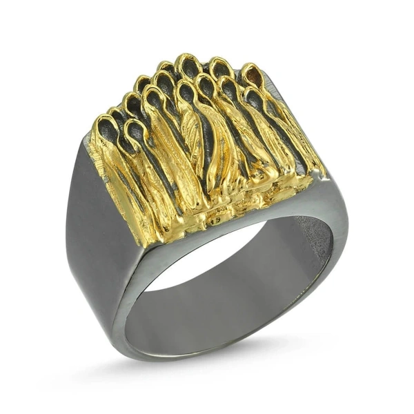 Hayalet Figürlü Metal Yüzük