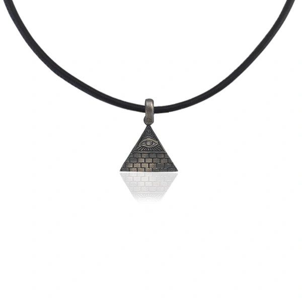 Her Şeyi Gören Göz Özel Kaplama Yüzeyli Gümüş Kolye