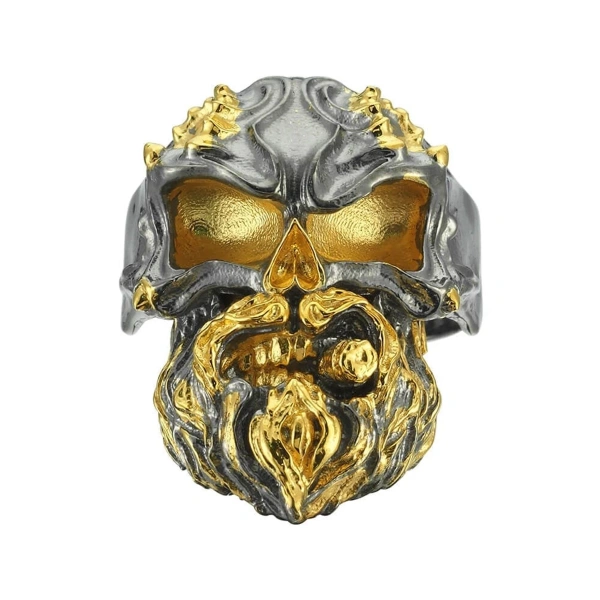 Kuru Kafa Çift Renk Metal Yüzük