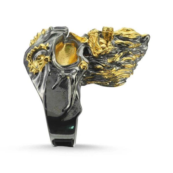 Kuru Kafa Çift Renk Metal Yüzük