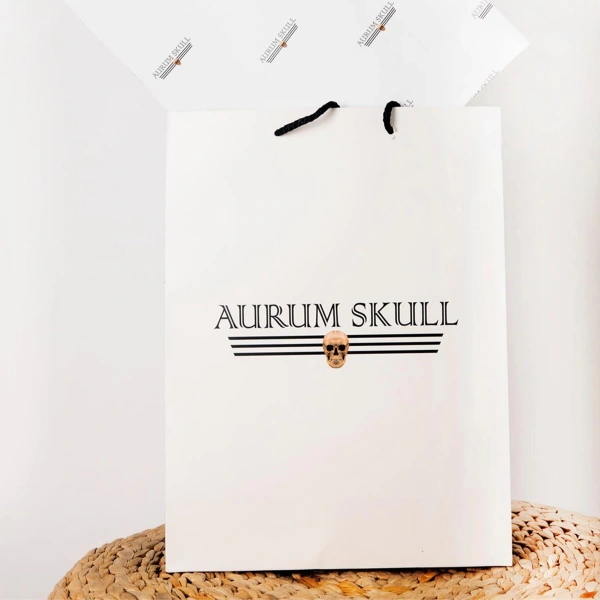 Kurukafa Baskılı Bisiklet Yaka T-Shirt