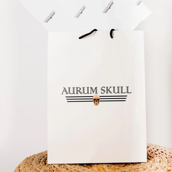 Kurukafa Baskılı Bisiklet Yaka T-Shirt