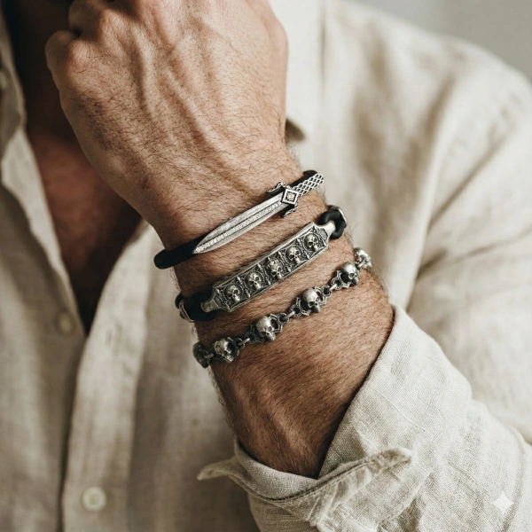 Kurukafa Örme Gümüş Bileklik