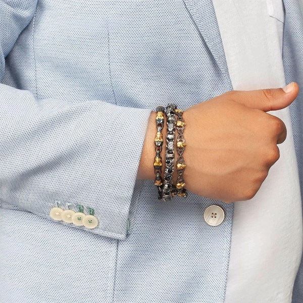 Kurukafa Örme Gümüş Bileklik