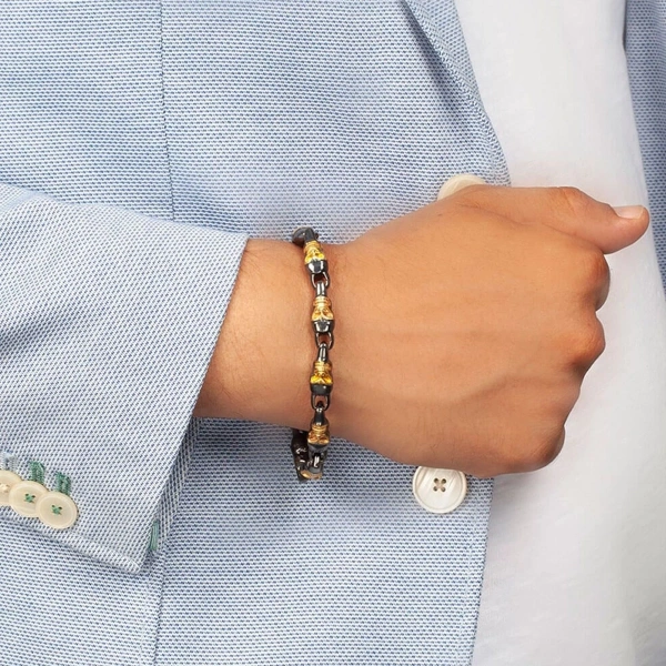 Kurukafa Örme Zincir Gümüş Bileklik