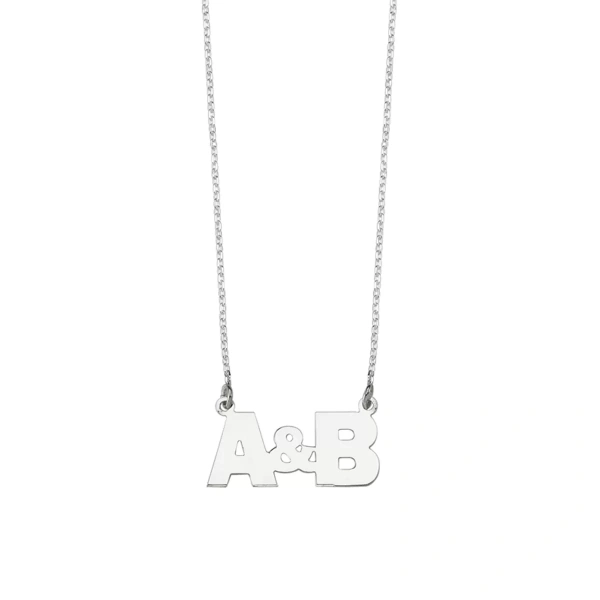 Lazer Kesim Plaka Harfli Simge Kolye