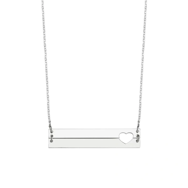 Lazer Kesim Plaka Kalpli Kolye