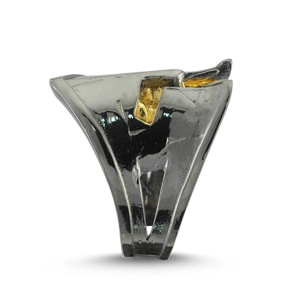 Miğferli Savaşçı Metal Yüzük