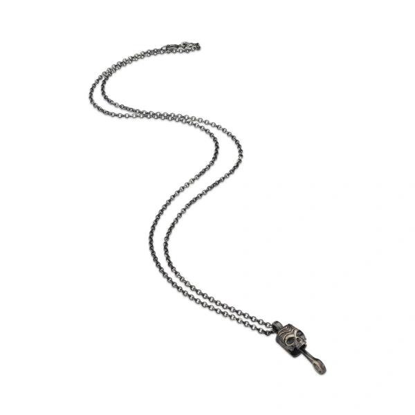 Özel Kaplama Kurukafa Gümüş Kolye