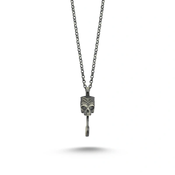 Özel Kaplama Kurukafa Gümüş Kolye