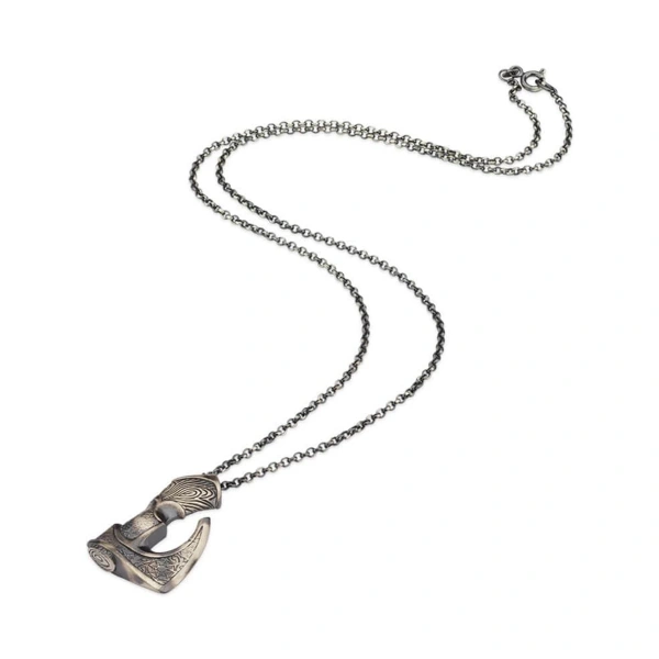 Özel Tasarım Balta Gümüş Kolye