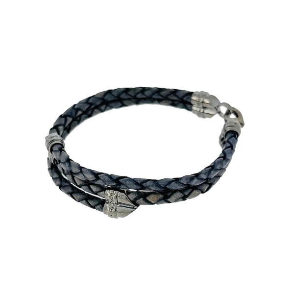 Özel Tasarım Krokodil Doğal Deri Çelik Modern Bileklik