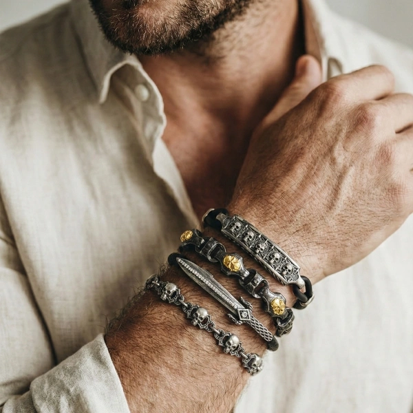 Özel Tasarım Taşlı Kılıç Bileklik