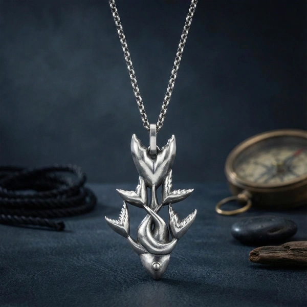 Sonsuz Aşk Sarmalı Balık Unisex Kolye