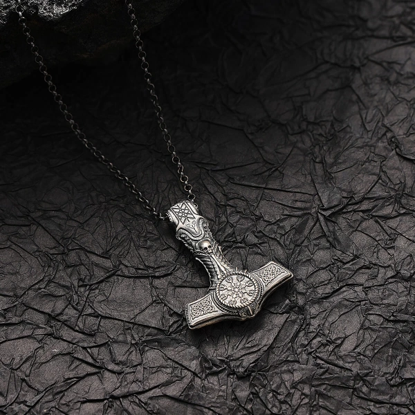 Viking Baltası Gümüş Kolye