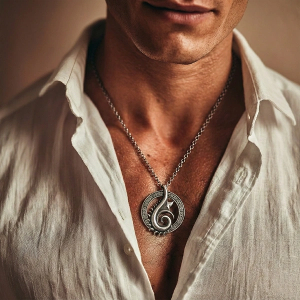 Yaşam Sarmal Döngüsü Unisex Oksitli Kolye